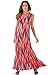 Roamans Women's Plus Size A Line Crinkle Maxi Dress
