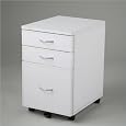 ITALMODERN Laurence Leather Hi Filing Cabinet; White Leather