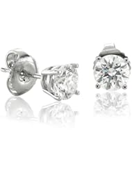 14k White or Yellow Gold Diamond Stud Earrings (HI, I2-I3, 0.60 carat) [Jewelry]
