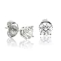 14k White Gold NATURAL Diamond Stud Earrings (HI, I, 0.60 carat)