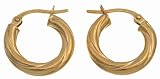 Image of 9ct Yellow Gold UER 021Y Ladies Hoop Earrings