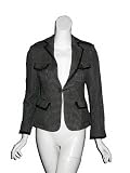 RAG & BONE Tweed Combat Jacket in Black / White