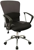 Mid-Back Mesh Adjustable Office Computer Chair w/ Arms, Grey