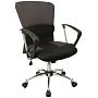 Mid-Back Mesh Adjustable Office Computer Chair w/ Arms, Grey