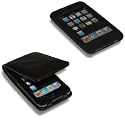 iDelta - 3G Touch Case 2 Pack - Black Luxury Flip Case & Black Silicone Case With Screen Protector for iPod Touch 3rd Generation 8GB 32GB 64GB