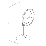 Produkt-Bild: Roman Dietsche / Enzo Rodi 415210 LED-Kosmetikspiegel, dreifach Vergr&ouml;&szlig;erung chrom