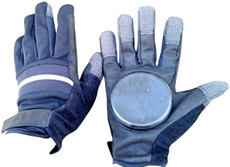 Longboard Skateboard Slide Downhill Riding Skate Gloves with 1 Puck and Advanced Kevlar Material (Medium)