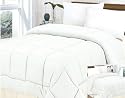 Clara Clark Goose Down Alternative Double Fill Comforter (Duvet) Queen Size, White / White