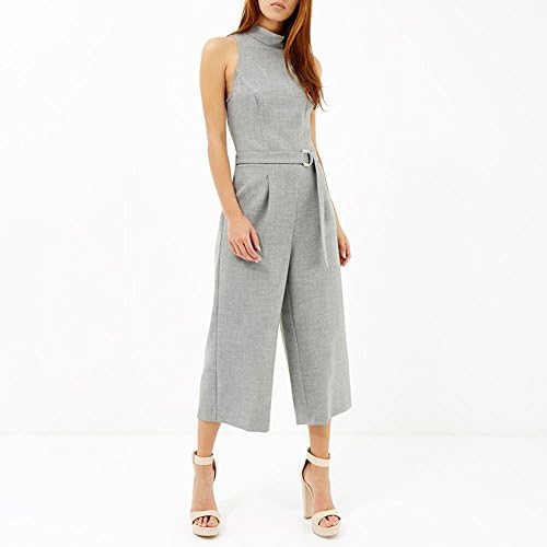 Glorria Women's Sleeveless Capris Jumpsuits Rompers with Sashes