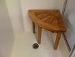 Teak Corner Shower Bench