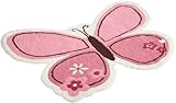 Carter's Butterfly Flowers Rug, Pink/Choc, 30 X 40"