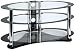 Centurion GT8 Oval Contemporary Design Black Plasma/LCD 26"-50" Glass Stand