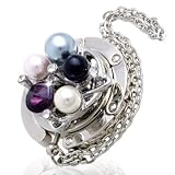 Pearls with Purple Gem Folding Purse Hanger with FREE Gift Box by Small Goby