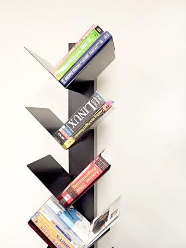 Proman Products Black Hancock Tower with V Shelves