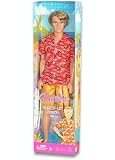 Barbie Surf's Up Beach 12 Inch Doll - Ken in Hawaian Orange Shirt and Yellow Trunks with Sunglasses and Bracelet