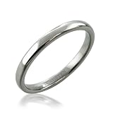 Bling Jewelry High Polish Domed 2mm Unisex Tungsten Wedding Band Ring - Size 9.5
