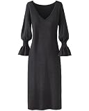Spiegel Signature Silk Cashmere Knit: Flare Sleeve Sweater Dress