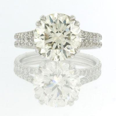 5.04ct Round Brilliant Cut Diamond Engagement 