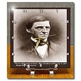Rick London Famous Love Quote Gifts - Ralph Waldo Emerson Love of beauty is taste The creation of beauty is art Sepia - Desk Clocks