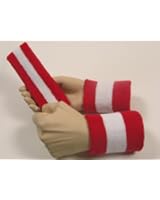 1 Large Set Red White Red Headband Wristbands Sports Athletic Terry Cotton Cloth Sweatband