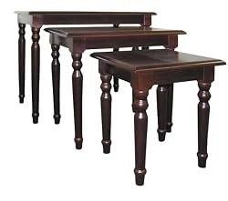 Ore International JW-116A Cherry Nesting Tables