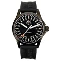 H3 Tactical Stealth Mission 24 Stunden Uhr black ip mit Silikonband