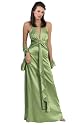 #905 - BEST SELLER - Formal Evening Gown. Elegant Satin finish dress with a full flaired and full length hemline. Halter styling full length.