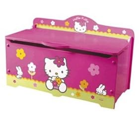 Hello Kitty - 711150 - Ameublement et D�coration - Coffre � Jouets Grand Mod�le avec Frein en Bo�te - Quadricolore