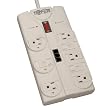 Tripp Lite TLP808TEL Surge Protector 120V 5-15R 8 Outlet RJ11 8ft Cord 2160 Joule