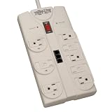 Tripp Lite TLP808TEL 8-Outlet Surge Protector (2160 Joules, Tel/DSL)
