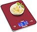 Ozeri Touch II Digital Kitchen Scale with Microban Antimicrobial Product Protection, 18 lb, Red Engine