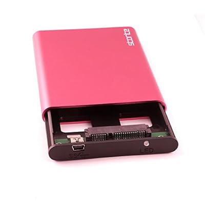 2.5 inch SATA USB 2.0 Hard Drive Enclosure/Caddy - (Hard Drive Not included) (Red)