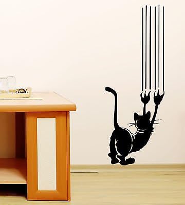 Cat Scratch Decal Vinyl wall art stickers Vinyl Decor Quote lettering sayings kitchen sport Bedroom home decor