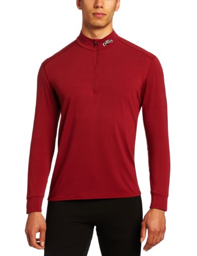 Hot Chillys Men's MTF 4000 Zip-Tee, Ember, Medium On Sale