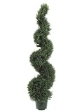 5' Artificial Potted Spiral Rosemary Topiary