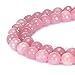 BRCbeads Gorgeous Natural Rose Quartz Gemstone Faceted Round Loose Beads 8mm Approxi 15.5 inch 45pcs 1 Strand per Bag for Jewelry Making
