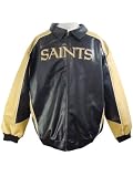 New Orleans Saints Black Varsity Pleather Jacket (5xlarge = 62-64 Inch Chest)