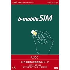 日本通信 bモバイルSIM U300 6ヶ月(185日)使い放題パッケージ BM-U300-6MS