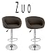 Zuo Leather Adjustable Bar Stool - Brown (Set of 2)