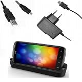 xubix DUAL USB Dock f�r HTC Sensation / Sensation XE Dockingstation / Tischladestation / Tischlader + Ladefach Akkuschacht f�r zweites Akku+ 1x extra USB Datenkabel + Power Ladeger�t /Netzteil / Ladekabelvon "xubix"