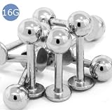 16G 5/16 Surgical Steel Labrets Lip Rings Body Jewelry