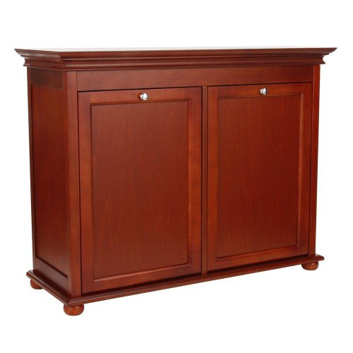 Hampton Bay 35 Inch Cherry Double Tilt Out Hamper, DOUBLE 35"W, HAZEL