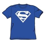 Superman - Blue & White Shield - Adult Royal Blue S/S T-Shirt For Men