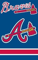 Atlanta Braves Applique Embroidered Banner Flag 44"x28" MLB Baseball Fan Shop Sports Team Merchandise