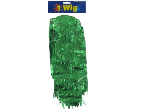 Green Pom Pom Tinsel Wig Team Spirit Cheer Party Costume