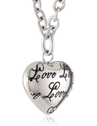 Stainless Steel Heart Shape "Love" Charm Necklace