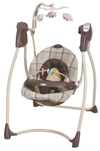 Buy Low Price Cozy Graco Lovin Hug Easy Entry Open Top/Curved Frame Swing, Morgan B003H7YBLC