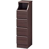 木製シンプルチェスト/タンス ブラウン 【CHESCA】チェスカ