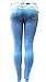 J&C Premium Blue/Dark Blue Soft Stretch Women's Denim Jeans Skinny Leg Pants