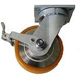 ヨドノ:ヨドノ 超重量用高硬度ウレタン自在車ストッパー付 1500kg用 HDUJ150ST 型式:HDUJ150ST